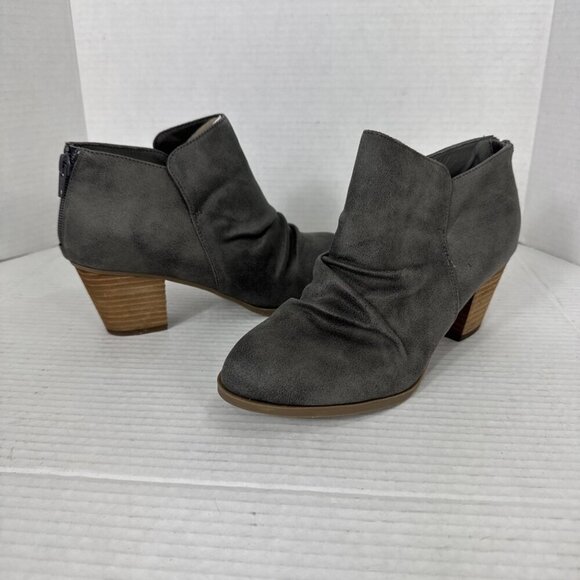 Report Clarice Women's 6.5 Wide  Heeled Short Bootie Gray NWOB + Small Flaw - Picture 3 of 16